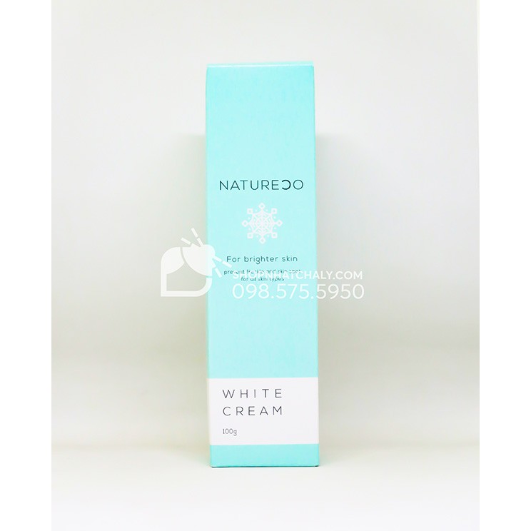 Kem giảm thâm làm hồng nhũ hoa Natureco White Cream Nhật 100g. Mẫu mới nhất. Hàng nội địa Nhật chính hãng