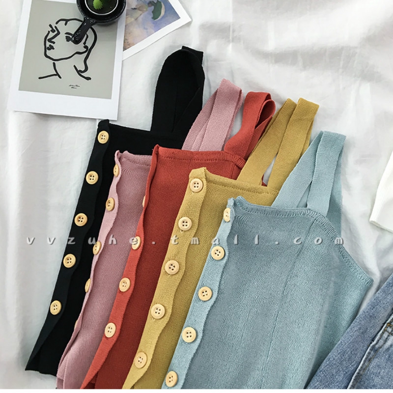 Áo 2 dây IELGY dệt kim phong cách thời trang quyến rũ cho nữ