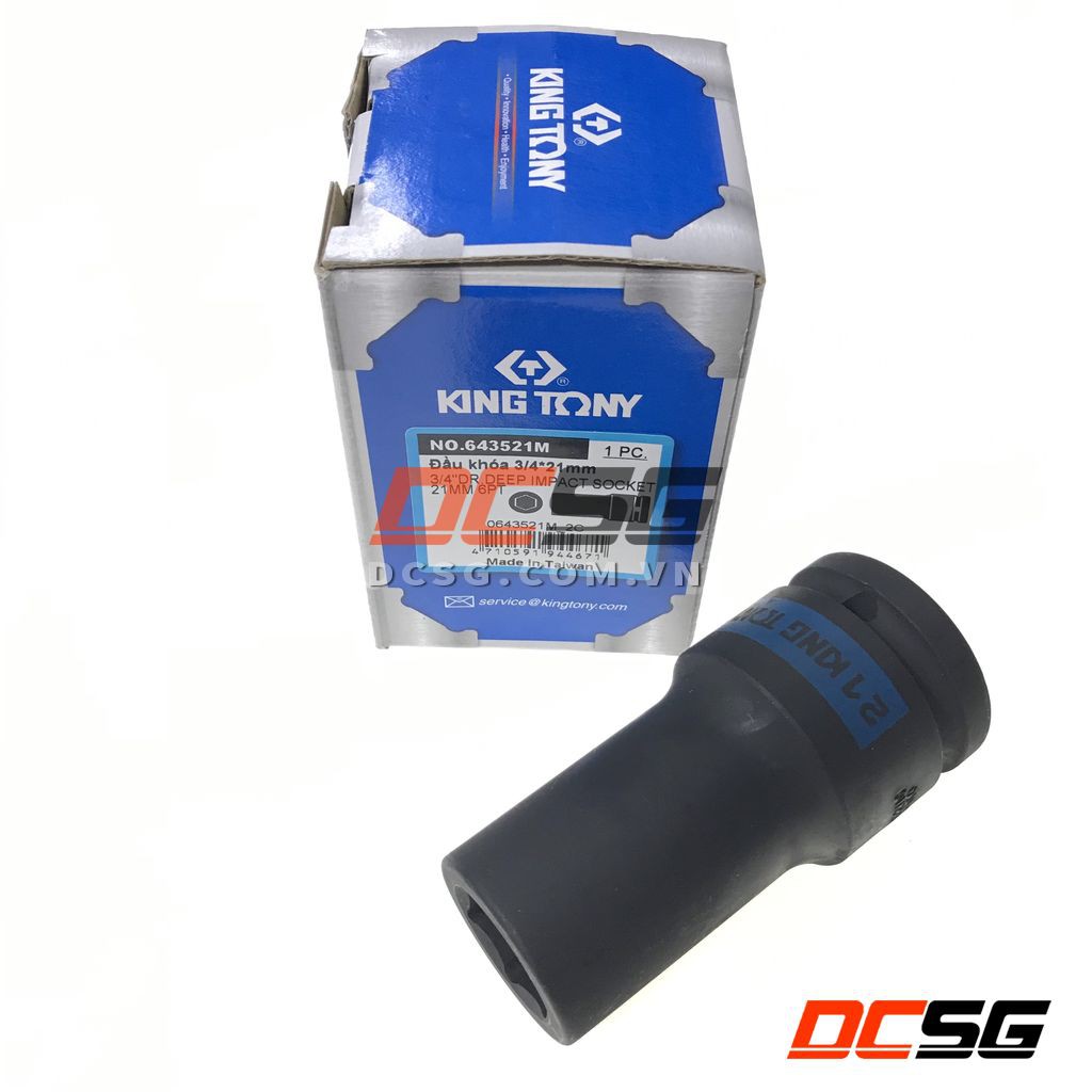 Đầu tuýp đen dài 6 cạnh 3/4&quot; KINGTONY 6435 | DCSG