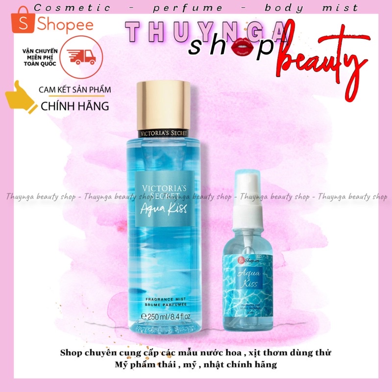 Xịt thơm hương nước hoa toàn thân body mist Victoria Secret Aqua Kiss 10ml #тнυynga.вeaυтyѕнop