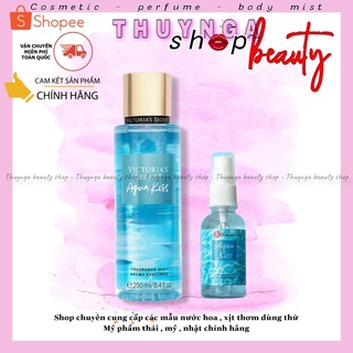 [𝐵𝒪𝒟𝒴 𝑀𝐼𝒮𝒯] Xịt thơm hương nước hoa toàn thân body mist Victoria Secret Aqua Kiss 10ml #тнυynga.вeaυтyѕнop