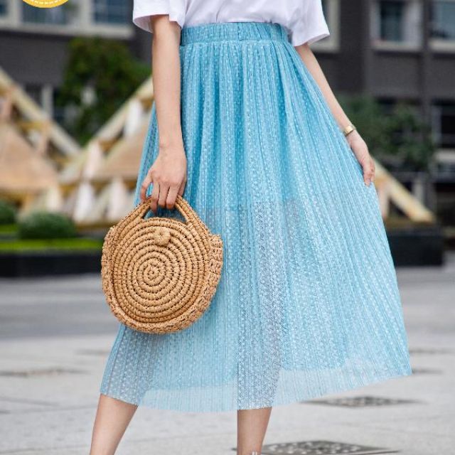 Chân váy dập ly cho nàng mùa hạ DG 4565