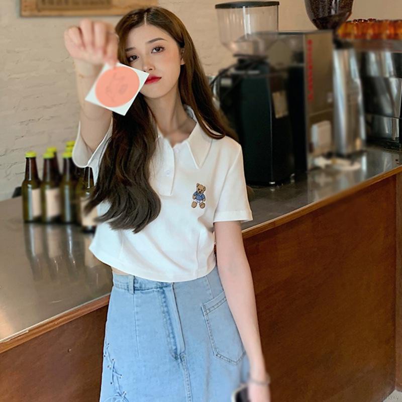 Áo Thun Tay Ngắn Dáng Rộng In Hoạt Hình Kiểu Harajuku Nhật Bản Dễ Thương Cho Nữ