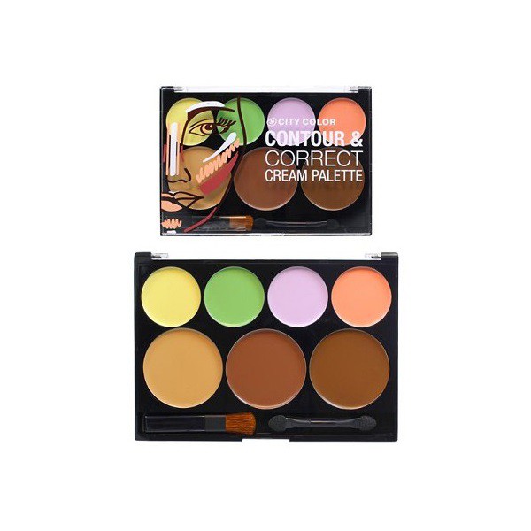 BẢNG KEM TẠO KHỐI - CHE KHUYẾT ĐIỂM - CITY COLOR COSMETICS CONTOUR AND CORRECT CREAM PALETTE
