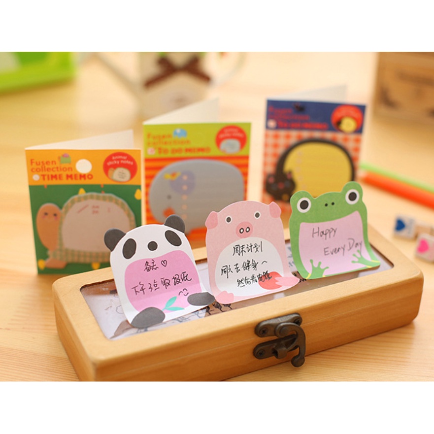 Giấy note con vật cute phong cách Hàn Quốc - Nhãn dán kế hoạch mini đẹp rẻ hữu ích