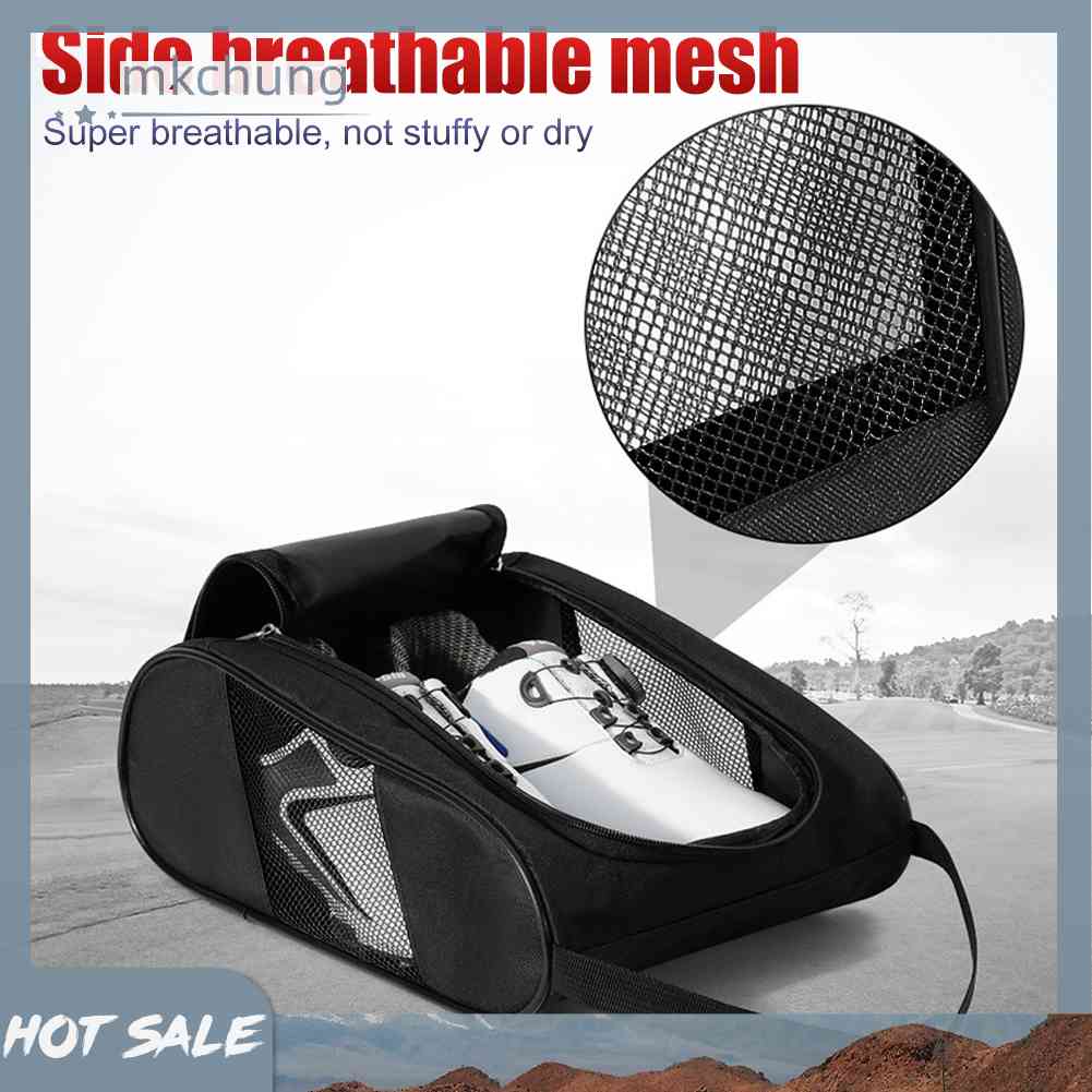 Túi Đựng Giày Chơi Golf Bằng Nylon Có Khóa Kéo Thoáng Khí