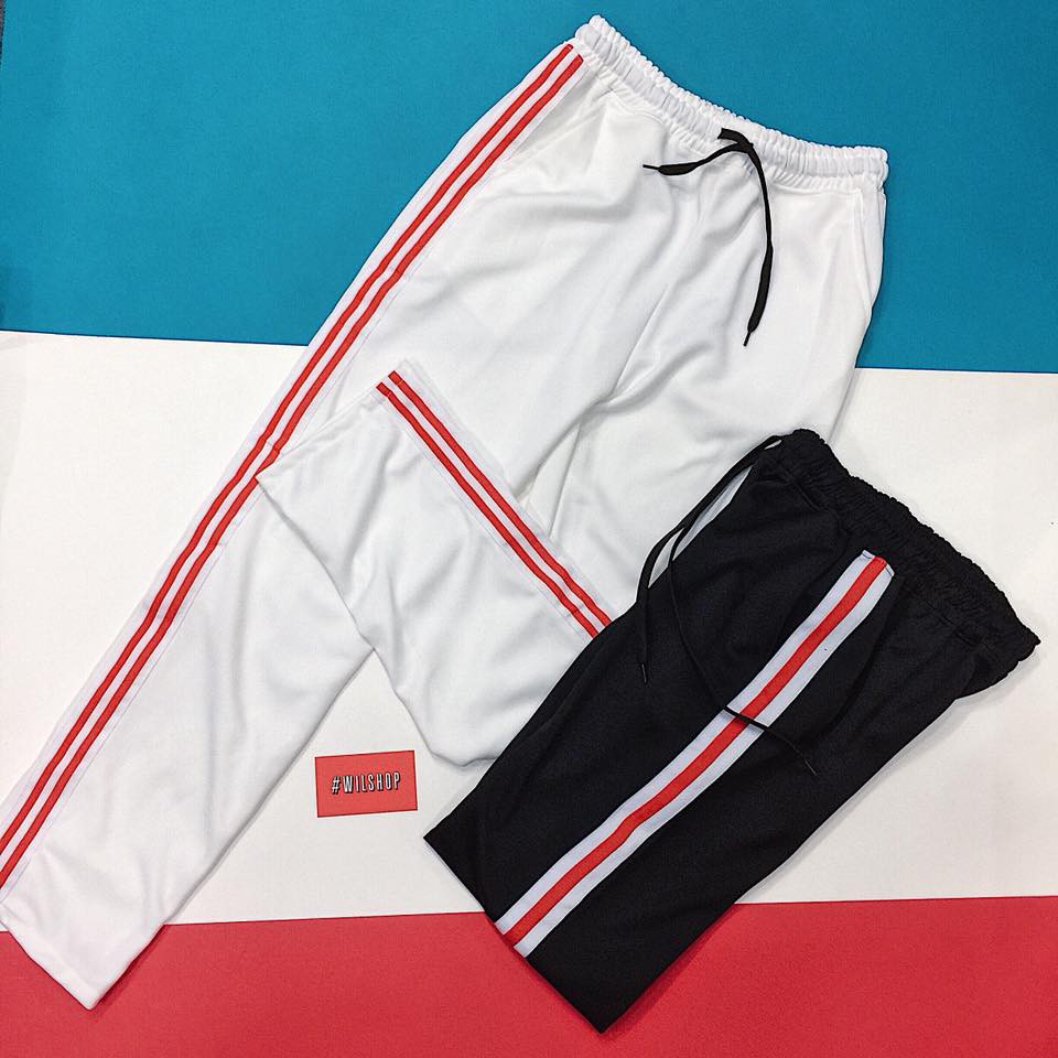 Sport Pants Quần Thể Thao Quần Sọc Quần Lưng Thun Unisex