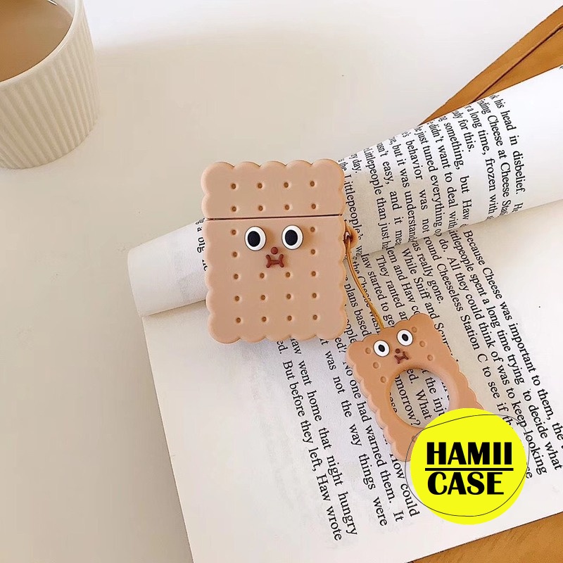Case Vỏ Bao Airpods Đựng Tai Nghe Airpod 1 2 Pro Bánh Qui Siêu Dễ Thương