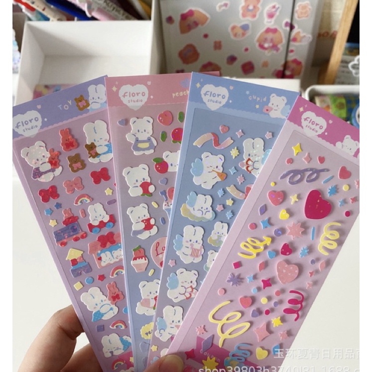 tổng hợp sticker con gấu con thỏ