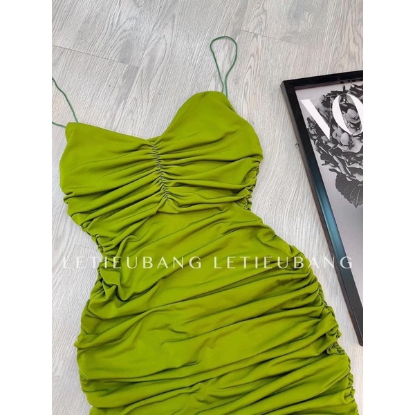 Đầm body 2 dây nhún