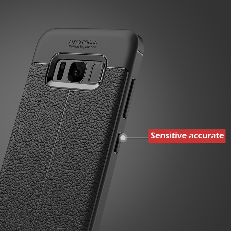 Ốp Lưng Samsung S8 Plus dẻo vân da chống sốc