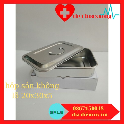 Hộp Đựng Dụng Cụ Inox -Hộp Trung Không Lỗ 16x24x5cm