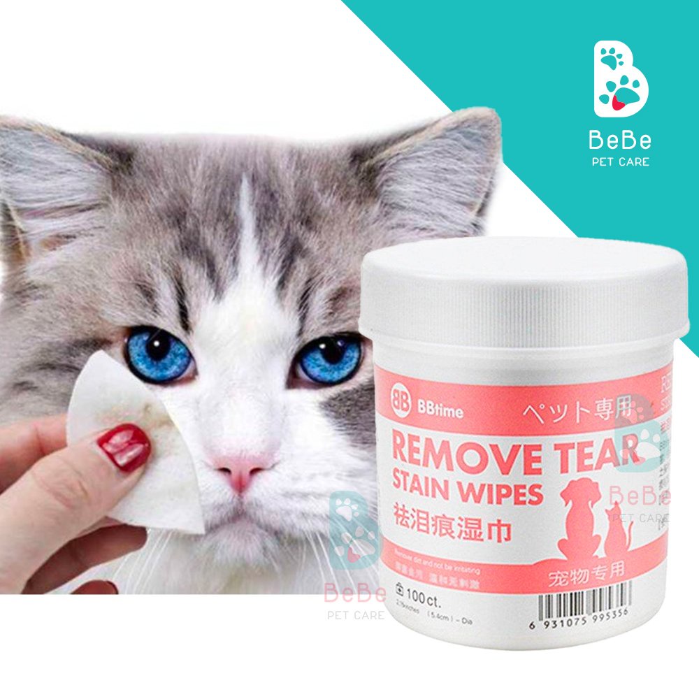 [100 Miếng] Khăn Ướt Lau Ghèn Mắt &amp; Vết Ố Cho Chó Mèo