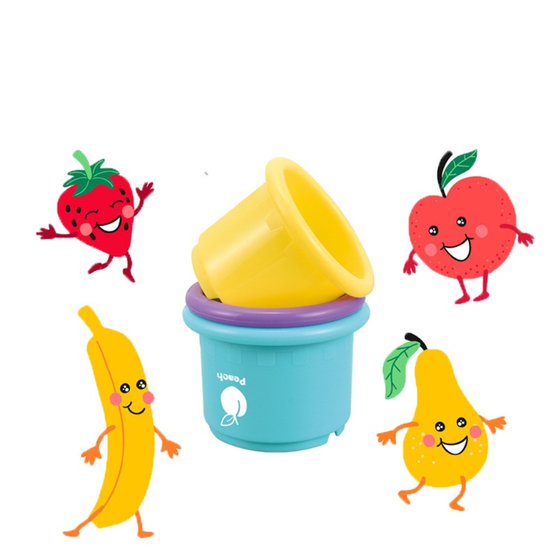 Đồ chơi tháp cốc nhiều màu thiết kế dễ thương dành cho trẻ em