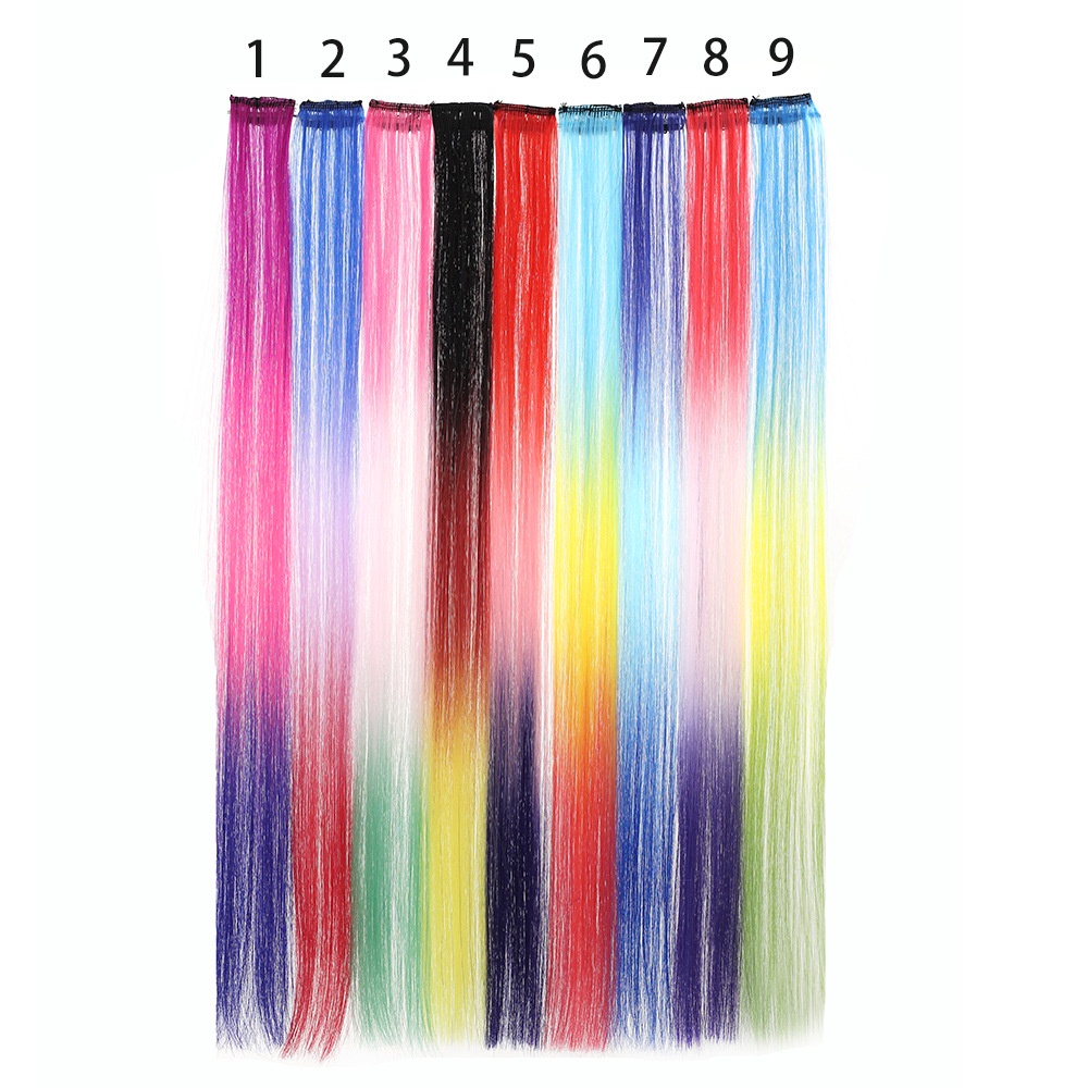 Tóc giả MISS FANCY thẳng màu gradient ấn tượng 50cm cho nữ