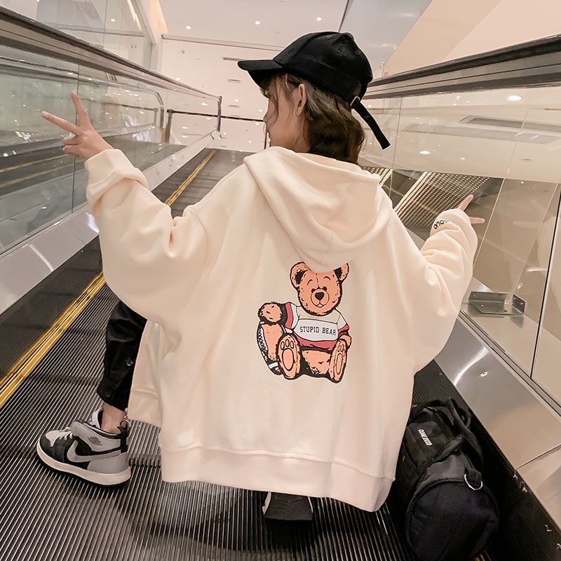 Áo khoác cardigan có mũ trùm đầu phong cách phương Tây thời trang mùa thu 2021 dành cho bé gái