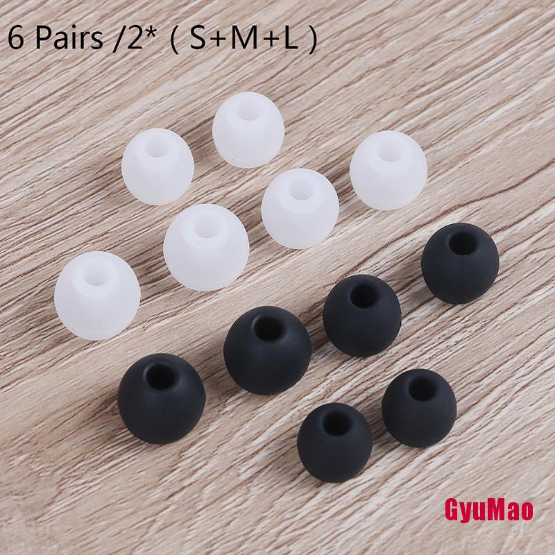 [rx1GUMO] 2 Cặp Nút Tai Nghe Nhét Tai Bằng Cao Su silicone Hd Thông Dụng 2*(S+M+L)