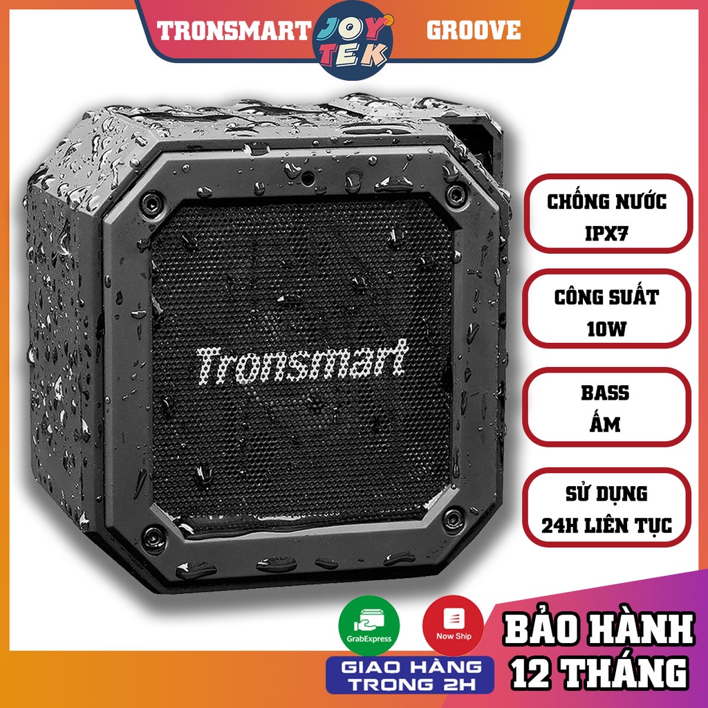 Loa nghe nhạc bluetooth mini Tronsmart element Groove - Kháng nước IPX7 nghe nhạc 24 giờ, hỗ trợ gọi trợ lý ảo