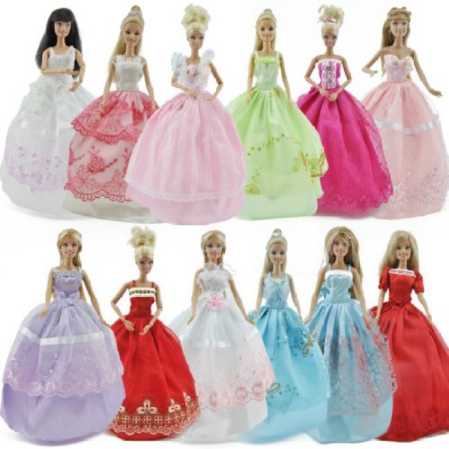 Set 5 đầm handmade xinh xắn cho búp bê
