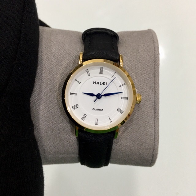 Đồng hồ Halei nam nữ kim xanh dây da chống nước | BigBuy360 - bigbuy360.vn