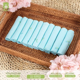 Set 10 khăn sữa sợi tre Mipbi