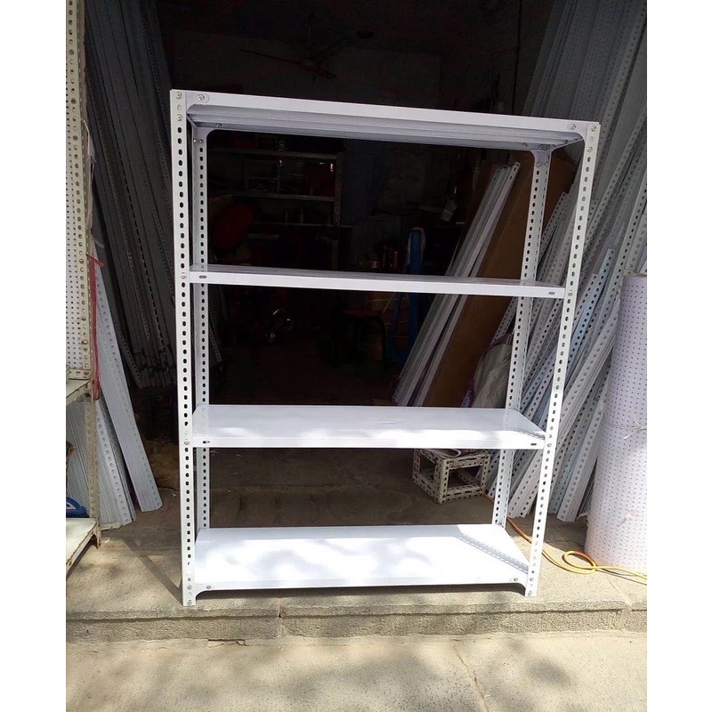 Kệ sắt đa năng 4 tầng lắp ghép, Kệ sắt v lỗ đề đồ để hàng , kích thước cao 1m5 x dài 1m x rộng 40 x 4 tầng