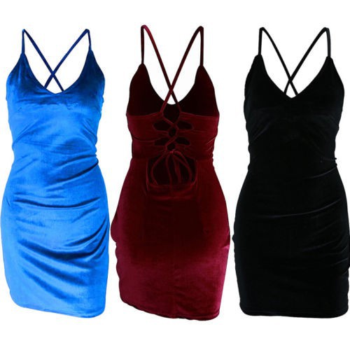 NFW♥Fashion Sexy Hot Women Bandage Low Cut Party Mini Dress