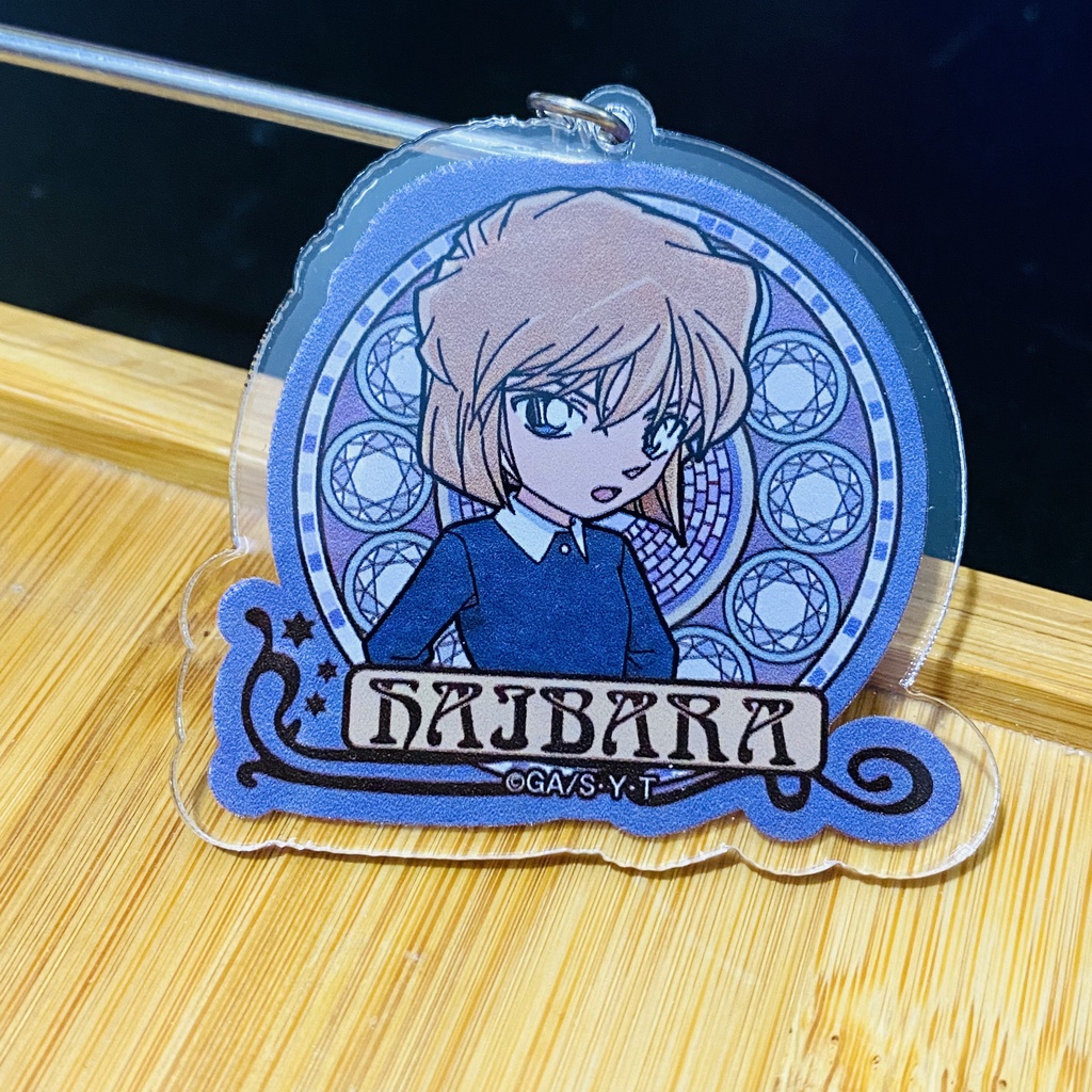 ( Mica trong acrylic) Móc khóa DETECTIVE CONAN Thám Tứ Lừng Danh ver TRÒN anime chibi