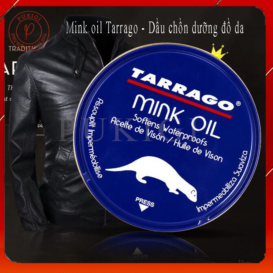 bàn nước Mink oil Tarrago, kem dưỡng đồ da,áo da,giày,túi Dầu chồn bảo dưỡng