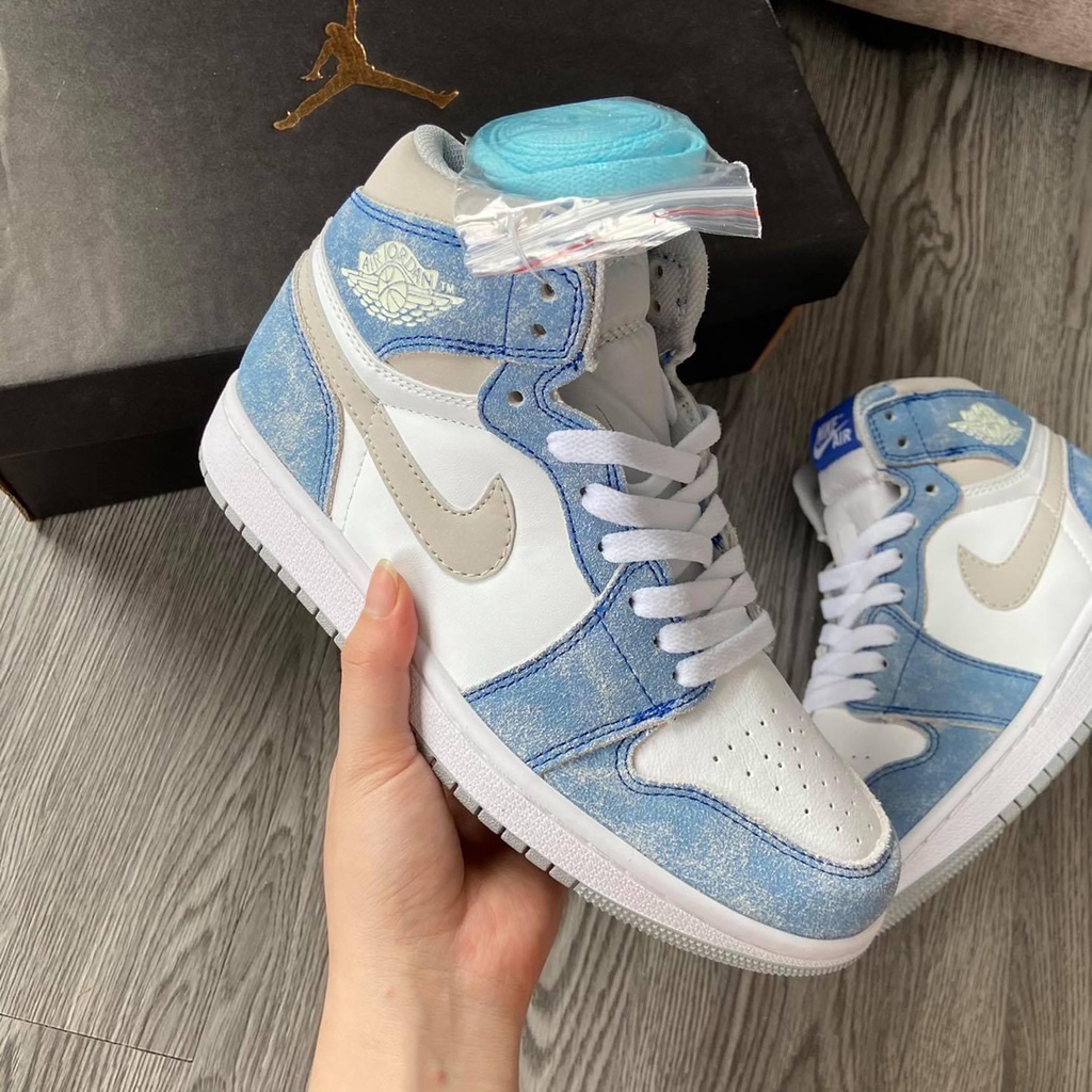 Giày Jordan 1 Retro OG Hyper Royal cổ cao, Giày thể thao nam nữ Jordan 1 Hyper Royal Xanh Loang Full Box Bill | BigBuy360 - bigbuy360.vn
