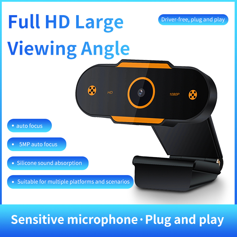 KCO K9E Webcam Full HD 2K Auto focus  with Microphone, For Network Broadcast Online School And Meetings   Laptop Desktop YouTube Skype Facebook FaceTime