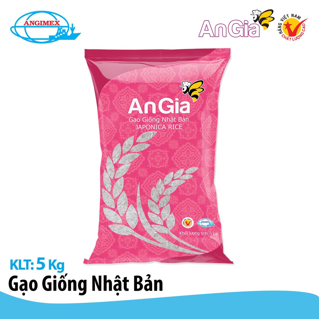 Gạo Japonica nhật - Angia 5kg