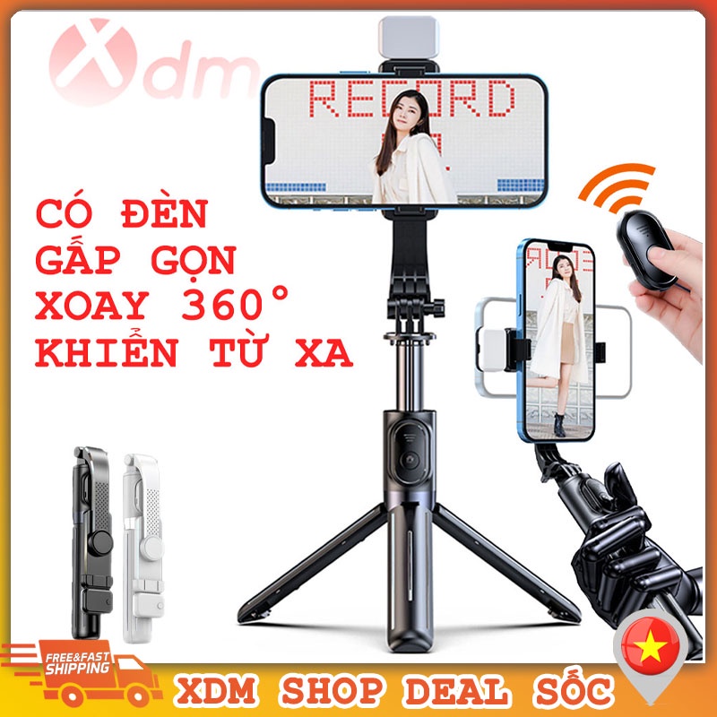 Gậy chụp ảnh Bluetooth đa năng - gậy tiktok，giá đỡ điện thoại livestream và trippo 3 chân XQY86