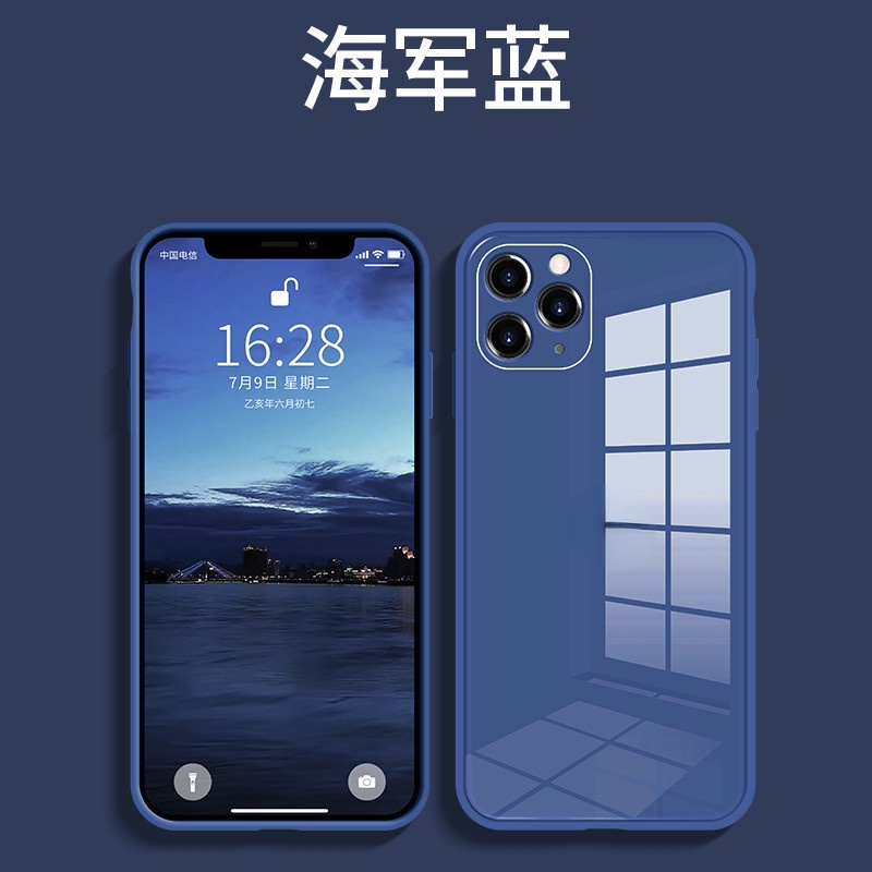Ốp Điện Thoại Silicon Dẻo Mặt Kính Cho Iphone 13 Pro Max 11 12 13 Pro se2 7 8 XR X XS
