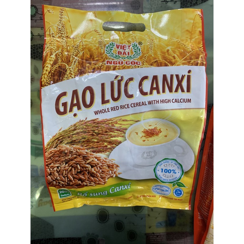 Bột ngũ cốc gạo lứt Canxi Việt Đài bịch 600g