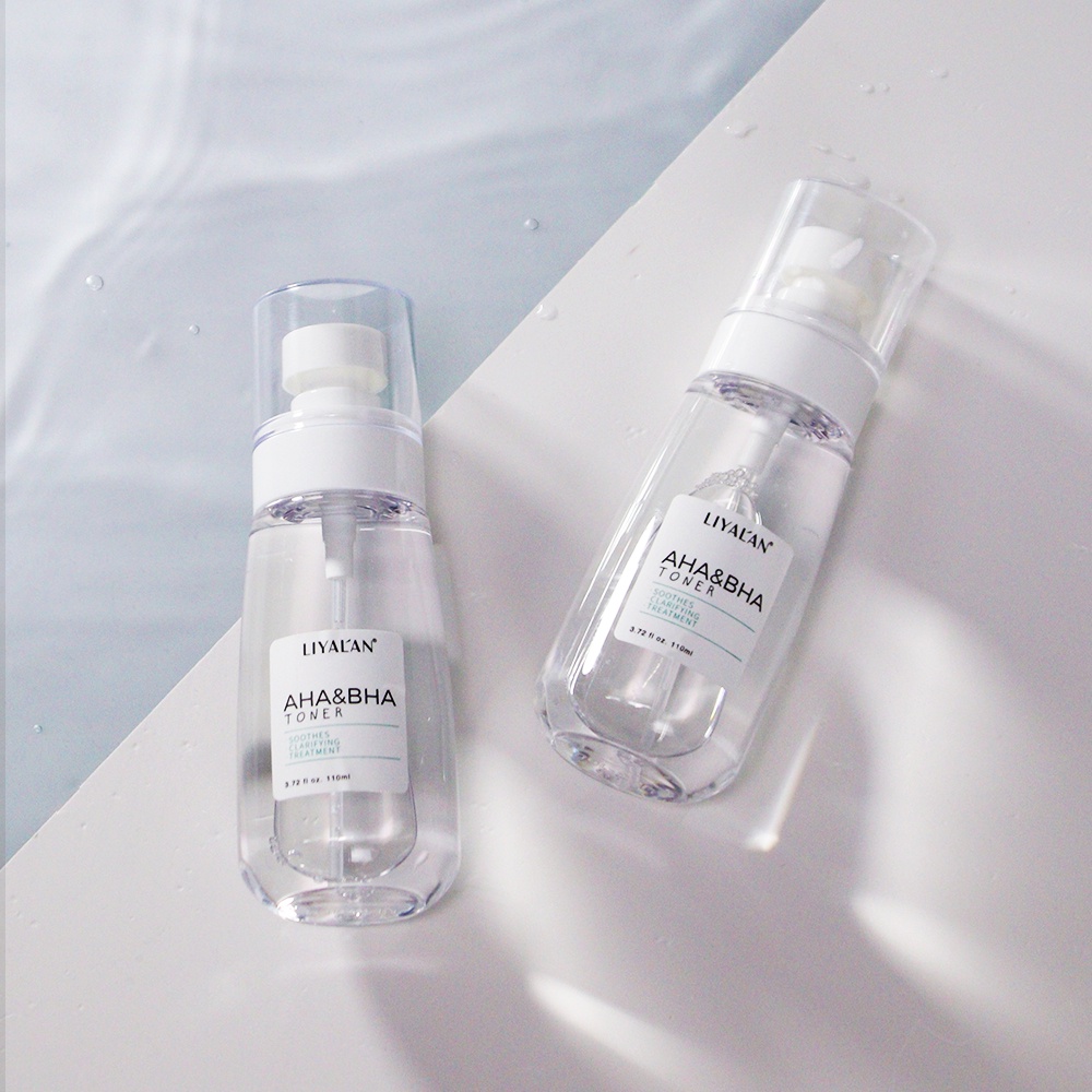 Toner LIYALAN AHA &amp; BHA cải thiện tình trạng mụn trứng cá và đầu đen chăm sóc làn da 100ml
