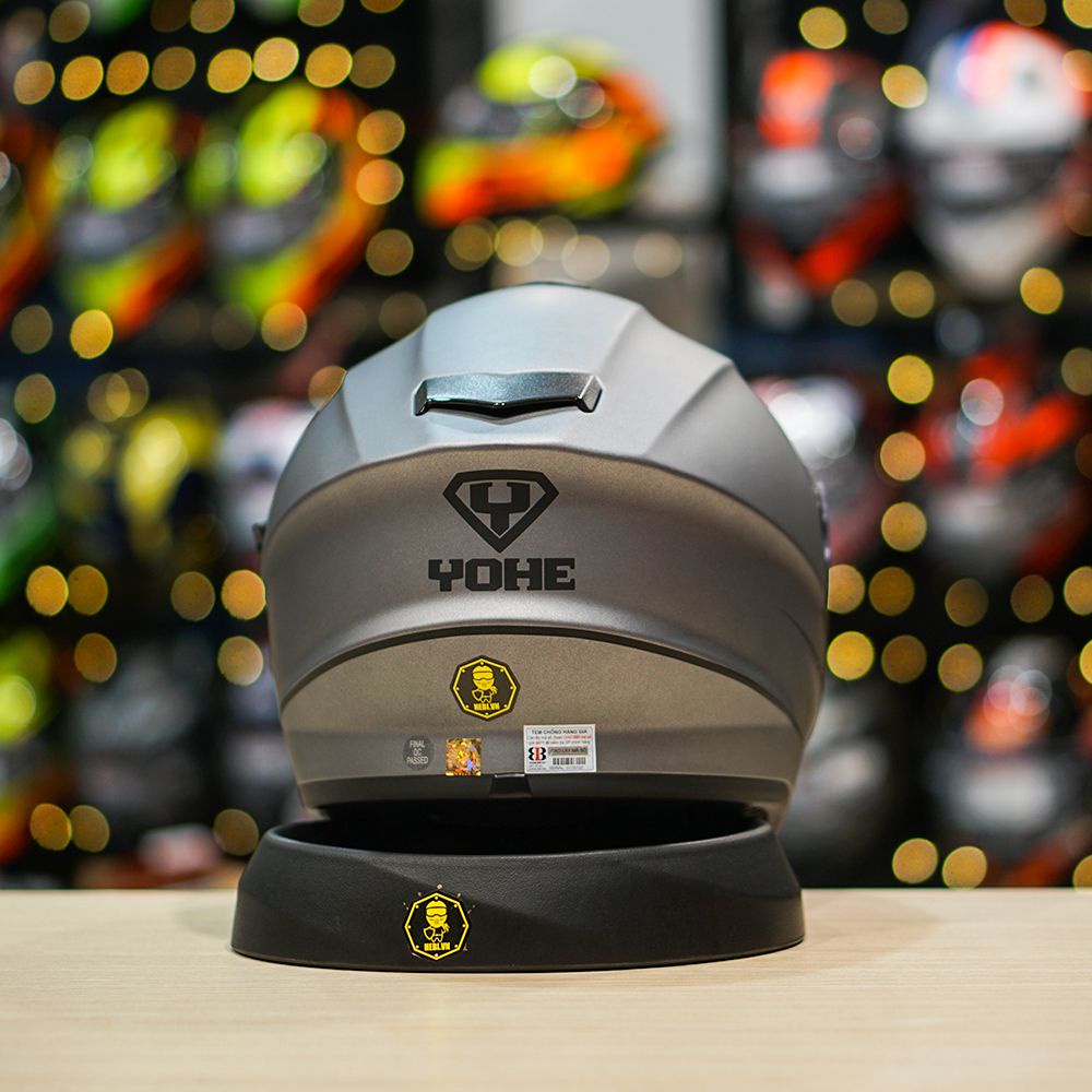 Nón Fullface 2 Kính Yohe 981 Xám Titan Chuẩn ECE