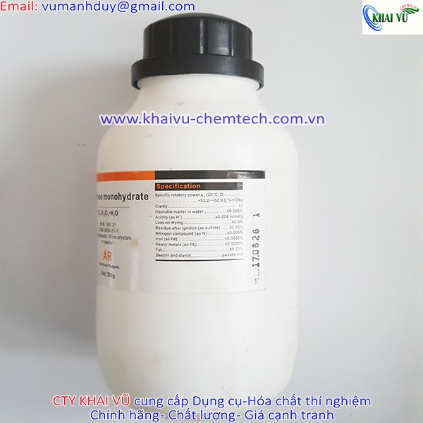 Lactose monohydrate Xilong C12H22O11 chai 500g tinh khiết thí nghiệm