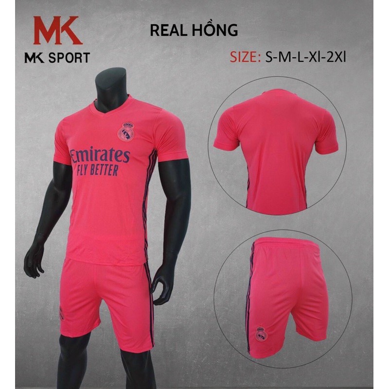 Bộ thể thao Real hồng mùa 2020 -2021