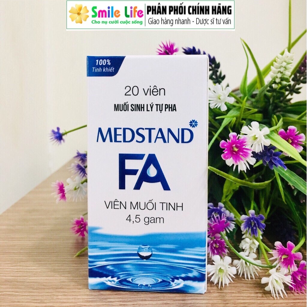 SMILE LIFE | Viên Muối Rửa Mũi Xoang Tự Pha Medstand FA ® - Hộp 20v Tiện Lợi