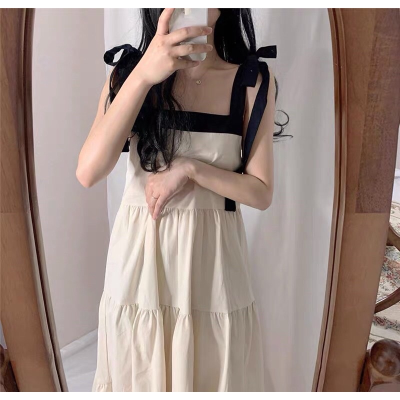 Váy maxi đi biển dây nơ siêu đẹp