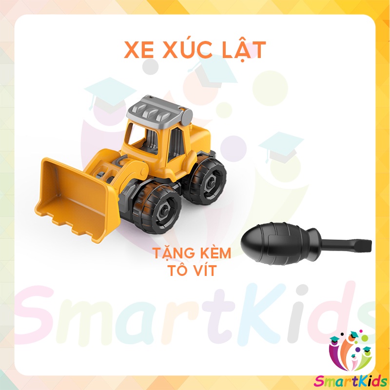Combo 4 xe đồ chơi tự lắp ráp cho bé phát triển kỹ năng tư duy