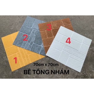 Xốp dán tường giả da bê tông nhám 70x70cm