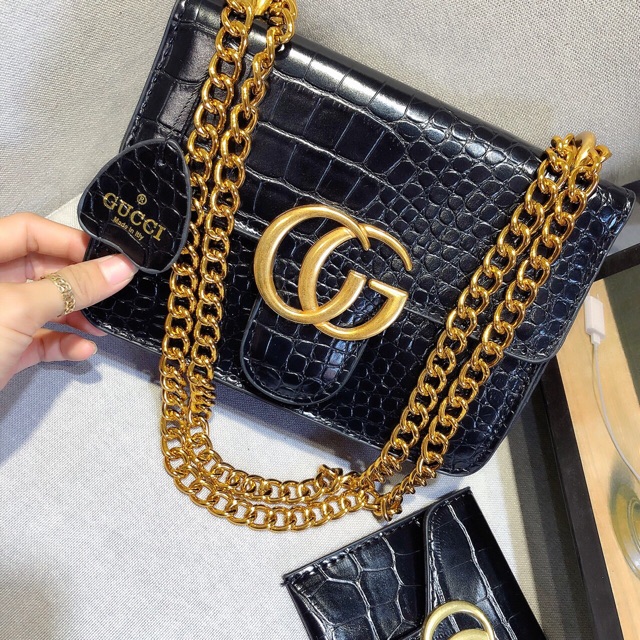 Bộ túi ví đeo chéo nữ cầm tay da cá sấu XTMN79 | BigBuy360 - bigbuy360.vn