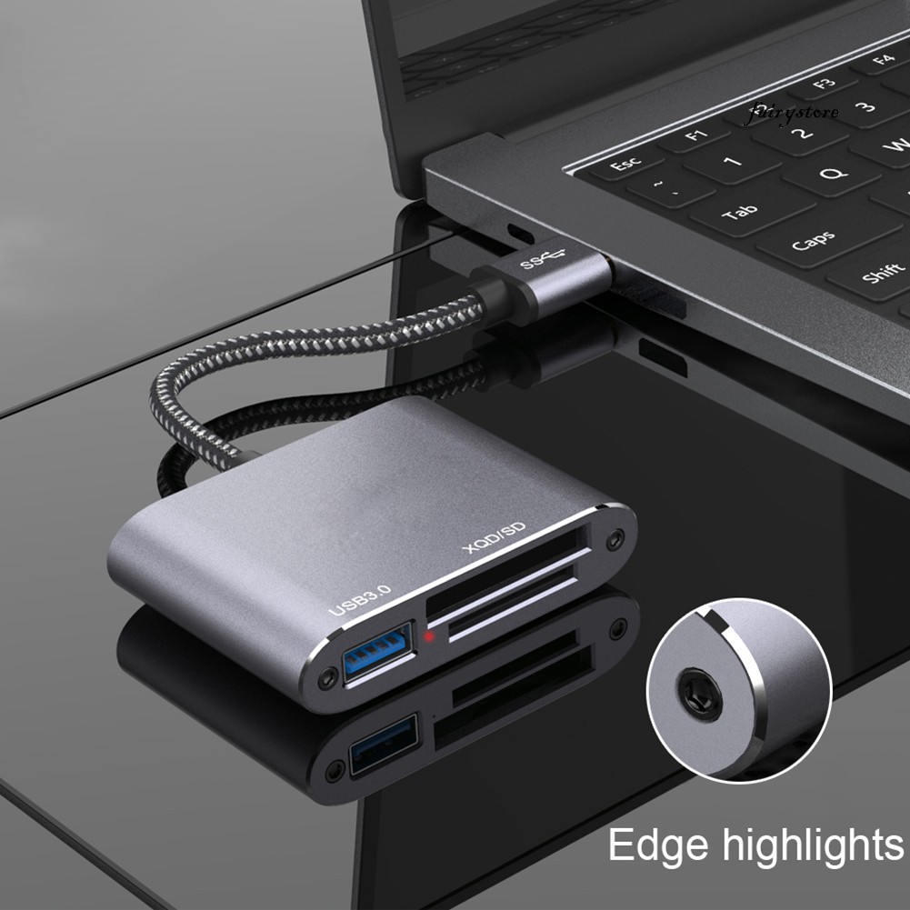 Đầu Đọc Thẻ Nhớ Fs + Usb 3.0 Xqd Micro-sd Đa Năng