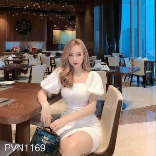 đầm body đan dây lưng nhún thân