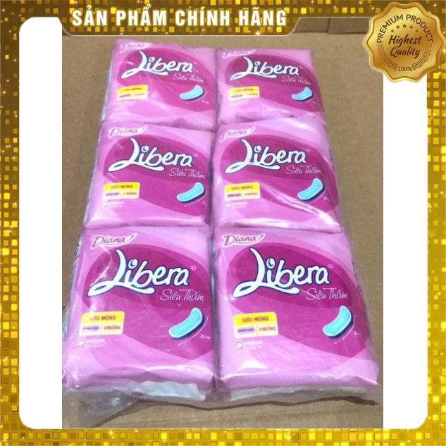 Bịch 6 Gói Băng Vệ Sinh Libera Maxi Không Cánh 8 miếng