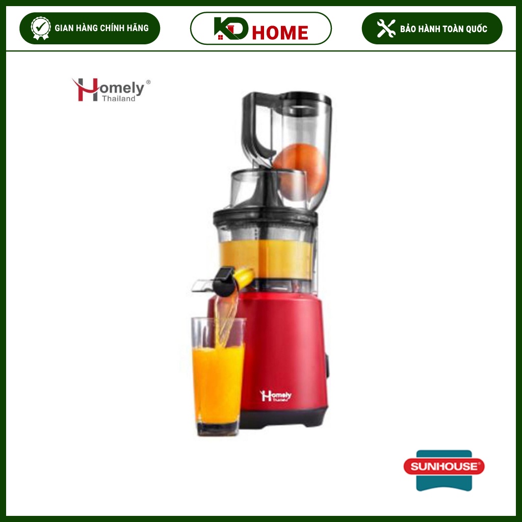 Máy Ép Chậm Hoa Quả Homely HL-916, Máy Ép Chậm Trái Cây Tốc Độ 60 Vòng/ Phút Ép Kiệt Bã Giữ Được Vitamin và Khoáng Chất