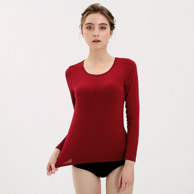 Áo thun tay dài có đệm lót thoáng khí 6 màu thời trang cho nữ lựa chọn