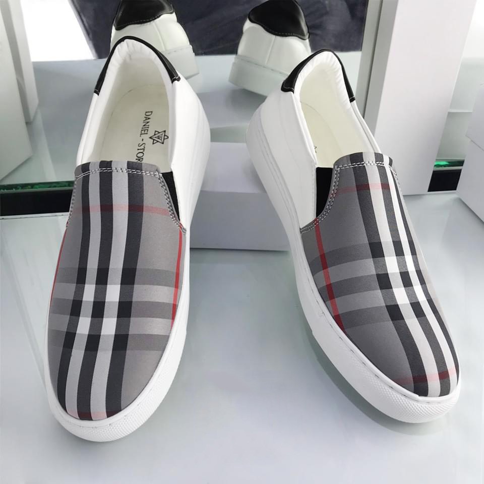 Giày lười nam giày mọi nam kẻ sọc 2 màu BB cao cấp mới về